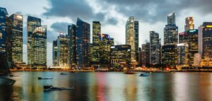 city lights reflecting water 1